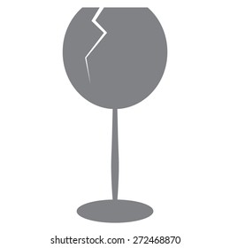 Gray Glass Of Wine Icon 