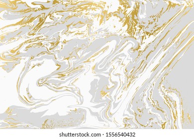 Gray and gold agate ripplle pattern. Pale beautiful marble background.