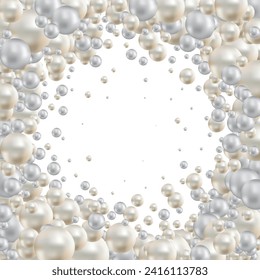 
Gray gold photo frame Made of pearls.