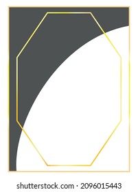 Gray and Gold Portrait Border Design for Certificates and Awards