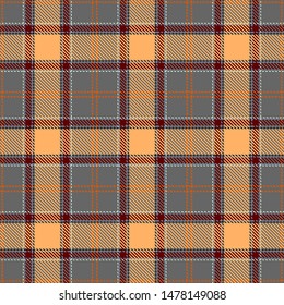 Gray and Gold Tartan Plaid Scottish Seamless Pattern. Texture from tartan, plaid, tablecloths, shirts, clothes, dresses, bedding, blankets and other textile.