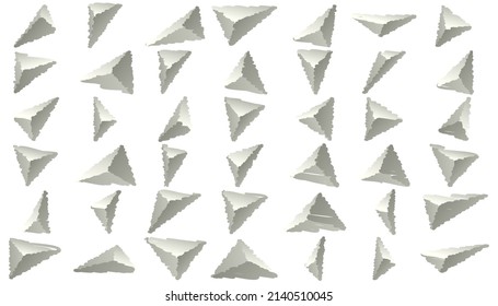 Gray gradient 3d stones chalk. Draw a picture on the white background.