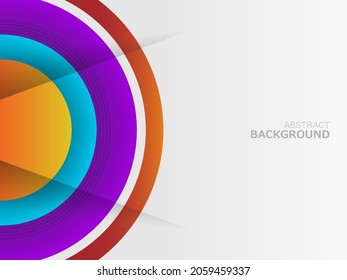 gray gradient abstract background with colorful circles and shadows