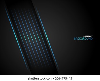 gray gradient abstract background with realistic glowing neon lines and shadows