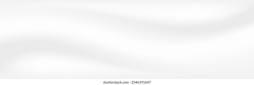Gray gradient background for web trend design, beautiful white waves. Template for wedding card and invitation.	