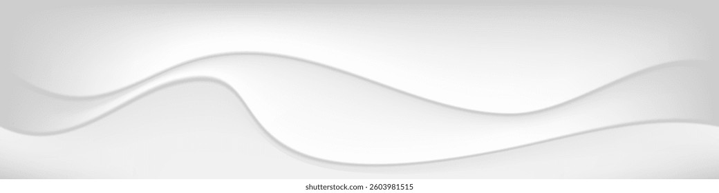 Gray gradient background for web trend design, beautiful white waves. Template for wedding card and invitation.	