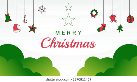 Gray gradient Christmas background, with various Christmas icons. vector design for banner, greeting card, poster, social media promotion, web