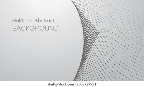 Gray gradient with halftone abstract background vector image