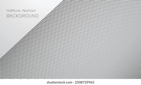 Gray gradient with halftone abstract background vector image