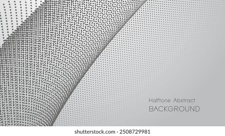 Gray gradient with halftone abstract background vector image