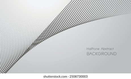 Gray gradient with halftone abstract background vector image