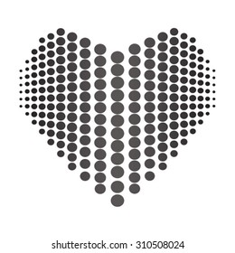 Gray Gradient Heart
