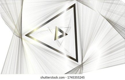 gray gradient lines of geometric shapes from a lines on a white background
