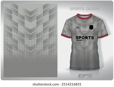 cinzento gradiente polka ponto padrão design, ilustração, fundo têxtil para t-shirt de esportes, camisa camisa de futebol maquete para clube de futebol.