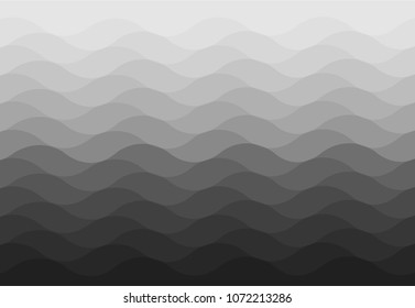 Gray gradients curve wave abstract background vector illustration