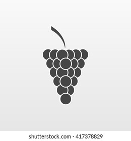 Gray Grapes icon isolated on background. Modern flat pictogram, business,  marketing, internet concept. Trendy Simple vector symbol for web site design or button to mobile app. Logo illustration
