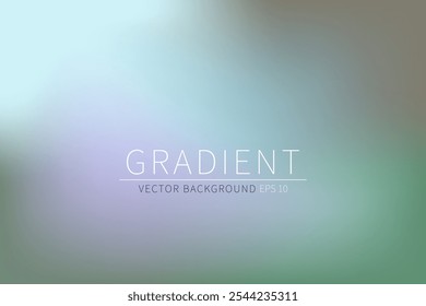 Gray and green Abstract blurred gradient background. Silver gradient background with blurred fluid shape. Vector illustration. Eps 10