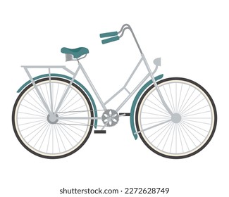 icono de la bicicleta gris y verde