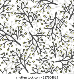 gray green bunch delicate seamless pattern