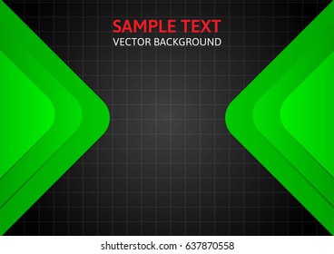 Gray and green vector template abstract background with copy space