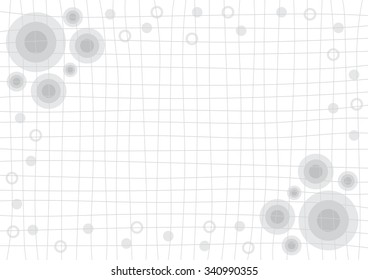 Gray Grid White Background with Circle Vector illustration