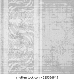 Gray grunge background with vertical border