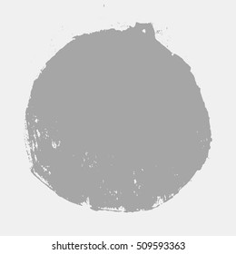 gray grunge circle design template shape. Vector illustration