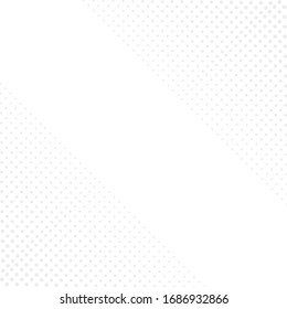 Puntos de semitono gris. Ilustración vectorial abstracta en fondo blanco. El concepto de negocio en segundo plano del texto.