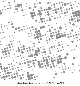 Gray halftone of halftone dots on white background