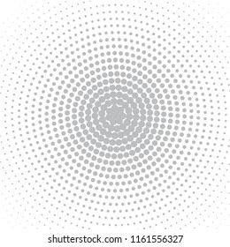 Gray Halftone of halftone dots on white background