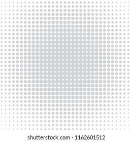 Gray Halftone of halftone dots on white background