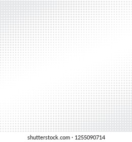 Gray Halftone of halftone dots on white background for text 