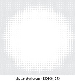 Gray Halftone of halftone dots on white background for text 