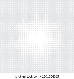 Gray Halftone of halftone dots on white background for text 