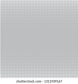 Gray Halftone of halftone dots on white background for text 