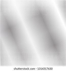 Gray Halftone of halftone dots on white background 