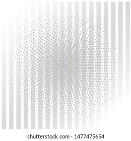 Gray Halftone of halftone dots on white background 