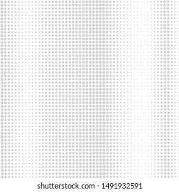 Gray Halftone of halftone dots on white background for text