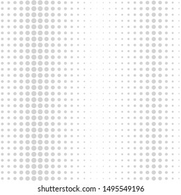 Gray Halftone of halftone dots on white background for text 