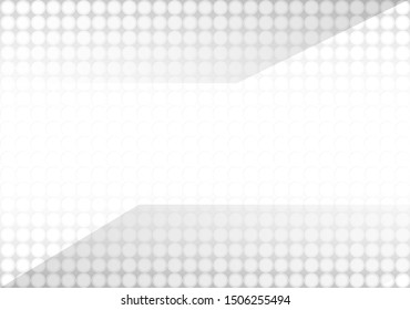 Gray Halftone of halftone dots on white background for text
