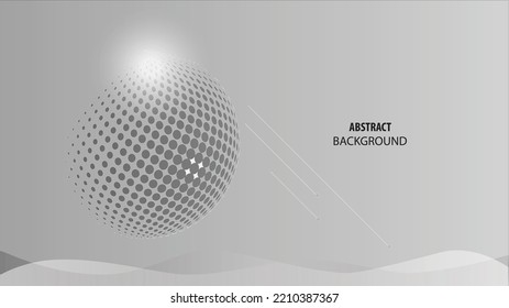 Gray halftone patterns abstract on gradient background. Vector illustration.