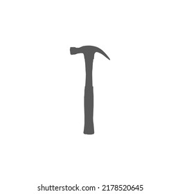 gray hammer on a white background. Vector graphics