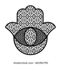 Gray Hamsa Hand