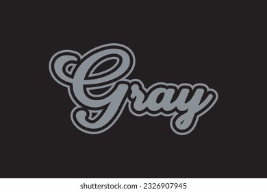 gray hand drawn lettering calligraphy text design in black and white