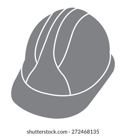Gray Hard Hat Construction Icon