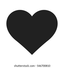 Gray heart icon on a white background. Heart symbol. Simple heart web design. Vector, eps10