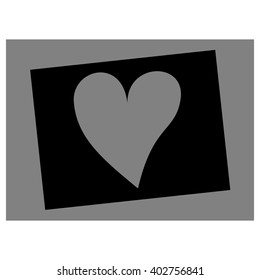 gray heart on black