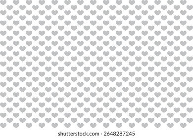 Gray Heart Pattern – Transparent Background Seamless Vector