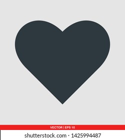 Gray heart shape vector illustration on gray background