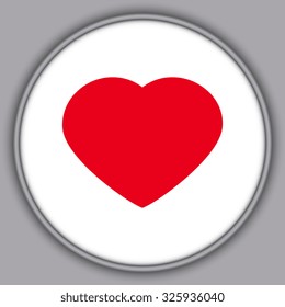 Gray Heart valentine icon set vector illustration
